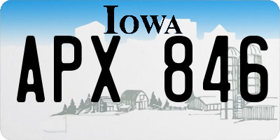 IA license plate APX846