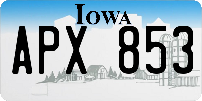 IA license plate APX853