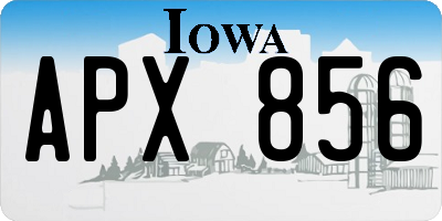 IA license plate APX856