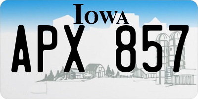 IA license plate APX857