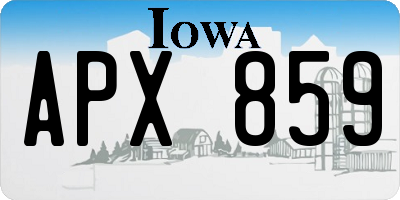 IA license plate APX859
