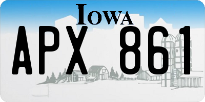 IA license plate APX861
