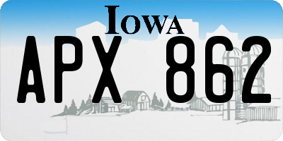 IA license plate APX862