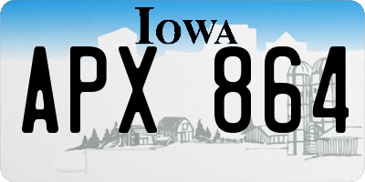 IA license plate APX864