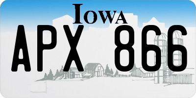 IA license plate APX866