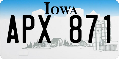 IA license plate APX871