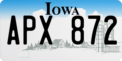 IA license plate APX872