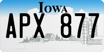IA license plate APX877
