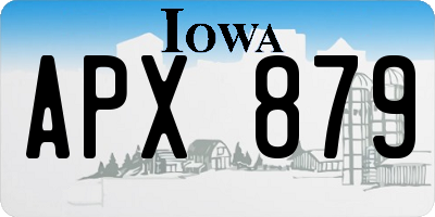 IA license plate APX879