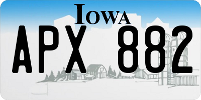 IA license plate APX882