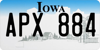 IA license plate APX884
