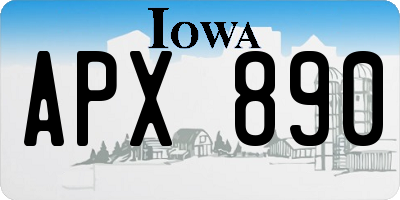 IA license plate APX890