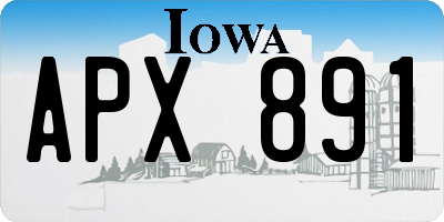 IA license plate APX891