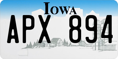 IA license plate APX894