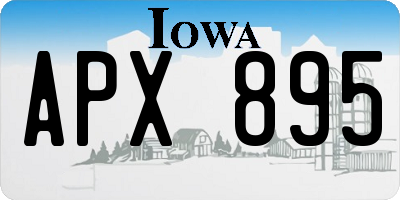 IA license plate APX895