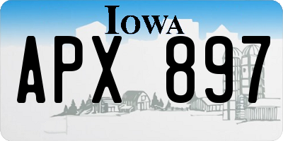 IA license plate APX897