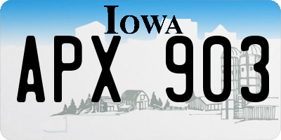 IA license plate APX903