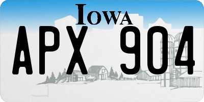 IA license plate APX904