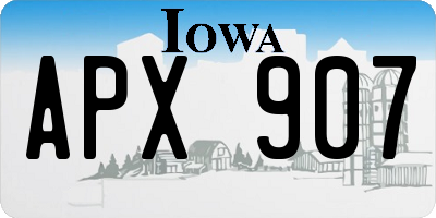 IA license plate APX907