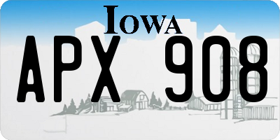 IA license plate APX908