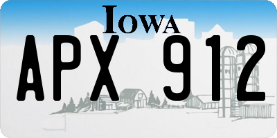 IA license plate APX912