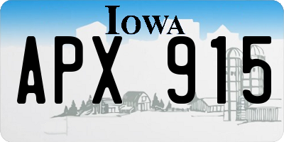 IA license plate APX915
