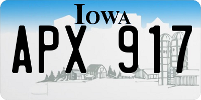 IA license plate APX917