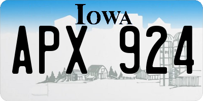 IA license plate APX924