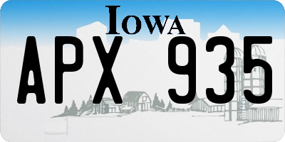 IA license plate APX935