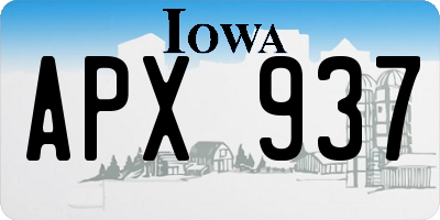 IA license plate APX937