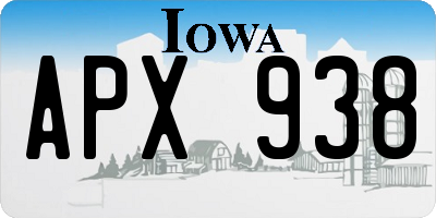 IA license plate APX938