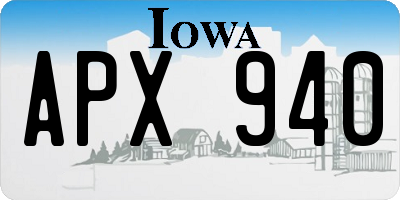 IA license plate APX940