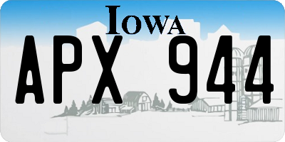 IA license plate APX944