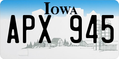 IA license plate APX945