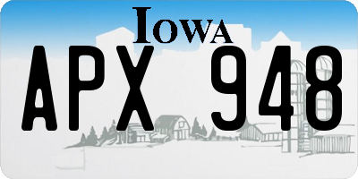 IA license plate APX948