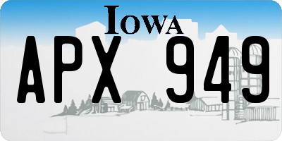 IA license plate APX949