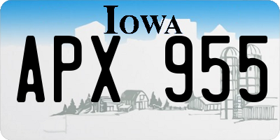 IA license plate APX955