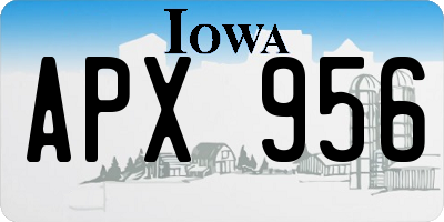 IA license plate APX956