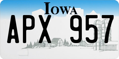 IA license plate APX957