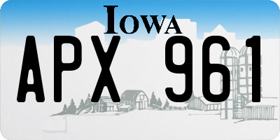 IA license plate APX961