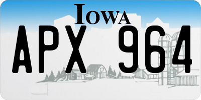 IA license plate APX964