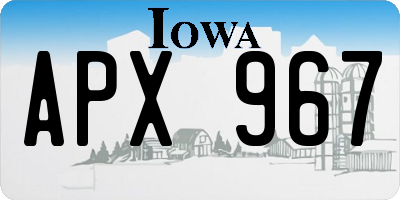 IA license plate APX967