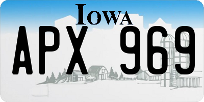 IA license plate APX969