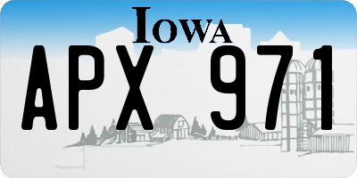 IA license plate APX971