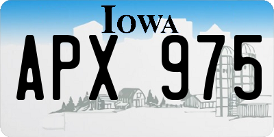 IA license plate APX975