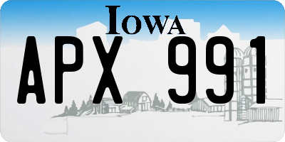 IA license plate APX991