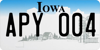 IA license plate APY004