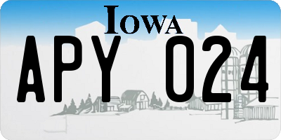 IA license plate APY024
