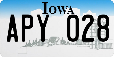 IA license plate APY028