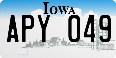 IA license plate APY049